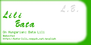 lili bata business card